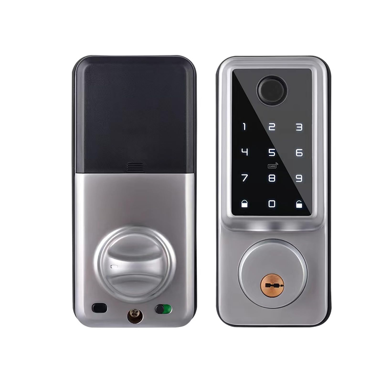 Serrure Intelligente, Serrures À Pêne Dormant Intelligentes Pour La Maison Alexa Wifi Bluetooth Ttlock App Biométrique Empreinte Digitale Sans Clé Clavier Numérique Serrure De Porte D'entrée