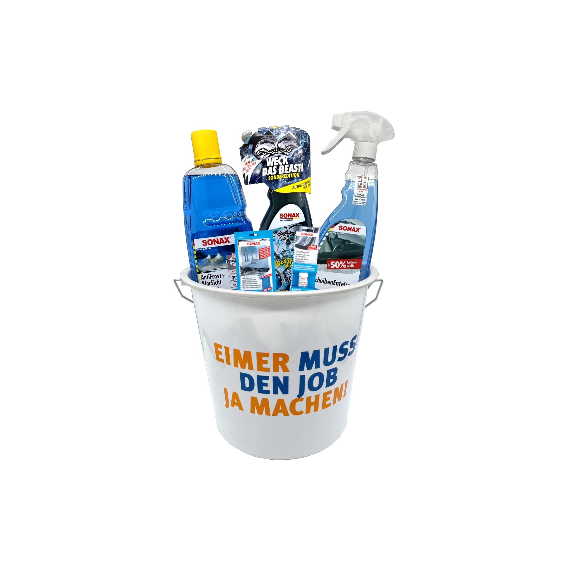 DEDERICHS WinterEdition alles im Eimer = FelgenBeast in limitierter Edition,AntiFrost & Klarsicht Konzentrat,Scheibenenteiser, Gummipflegestift,KlarSicht Microfasertuch+GRATIS Eimer,6-teiliges Set