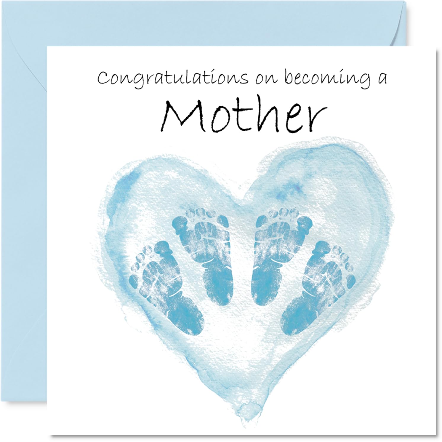 New Baby Boy Card for Mother - Twins Congrats Becoming - Well Done Congratulations Card for New Mother, 145mm Welcome To The World Greeting Cards