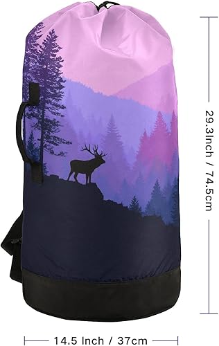 Vista 281 de Mochila de lavandería con correas ajustables para el hombro, bolsa de lavandería sucia para viajes, campamento, universidad, resistente, Rosa floral