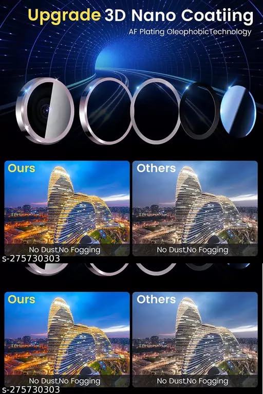 Image of (5 Pack, SILVER Camera Lens Protector Circle Tempered Glass For Samsung Galaxy S24 Ultra 5G