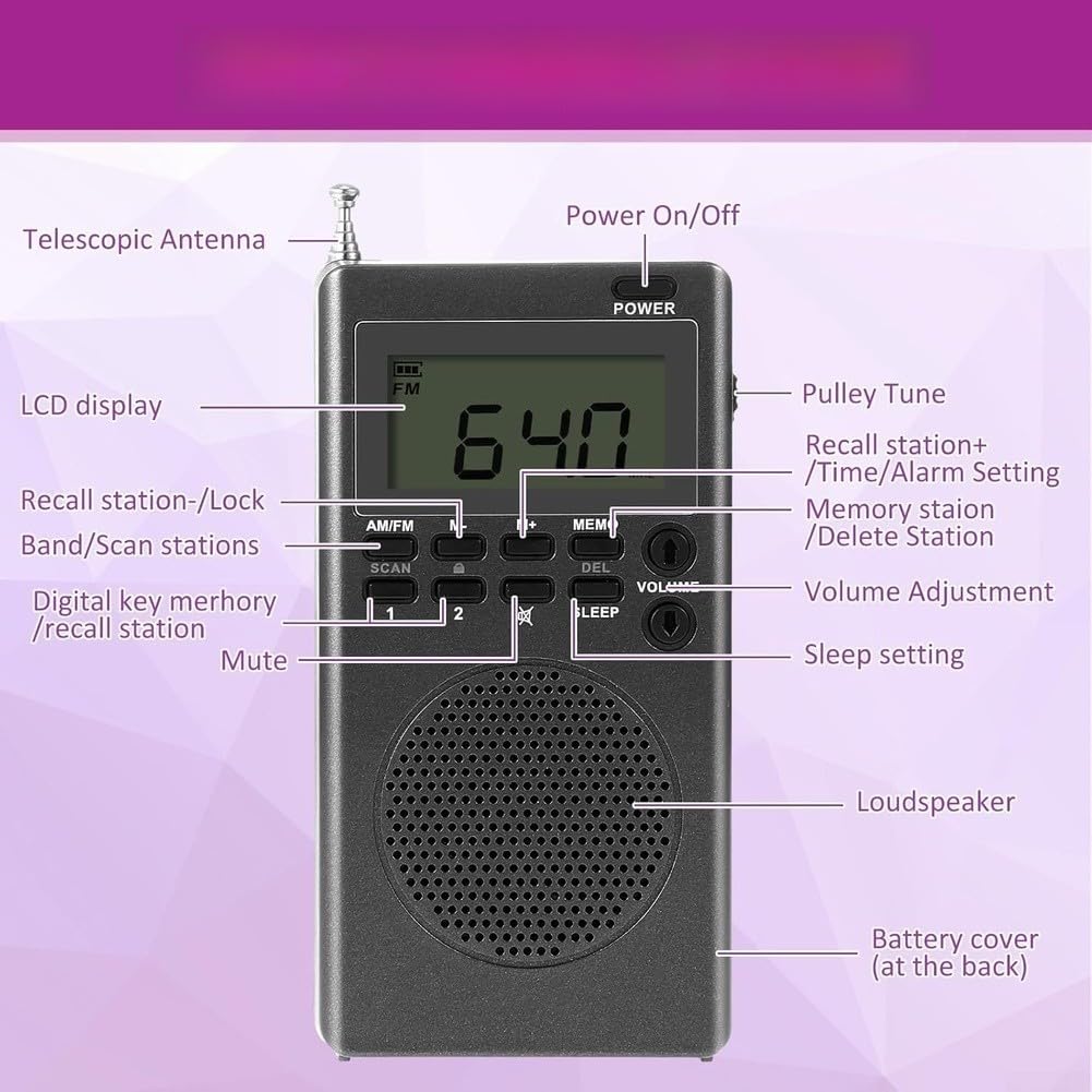 4-in-1 paranormal Untersuchungsset mit EMF-Meter 50Hz-2000MHz, AM/FM Radio, Teleskopantenne & Kopfhörer, faltbares Detektor Kit für Geisterjagd und EVP Aufnahmen zu Hause