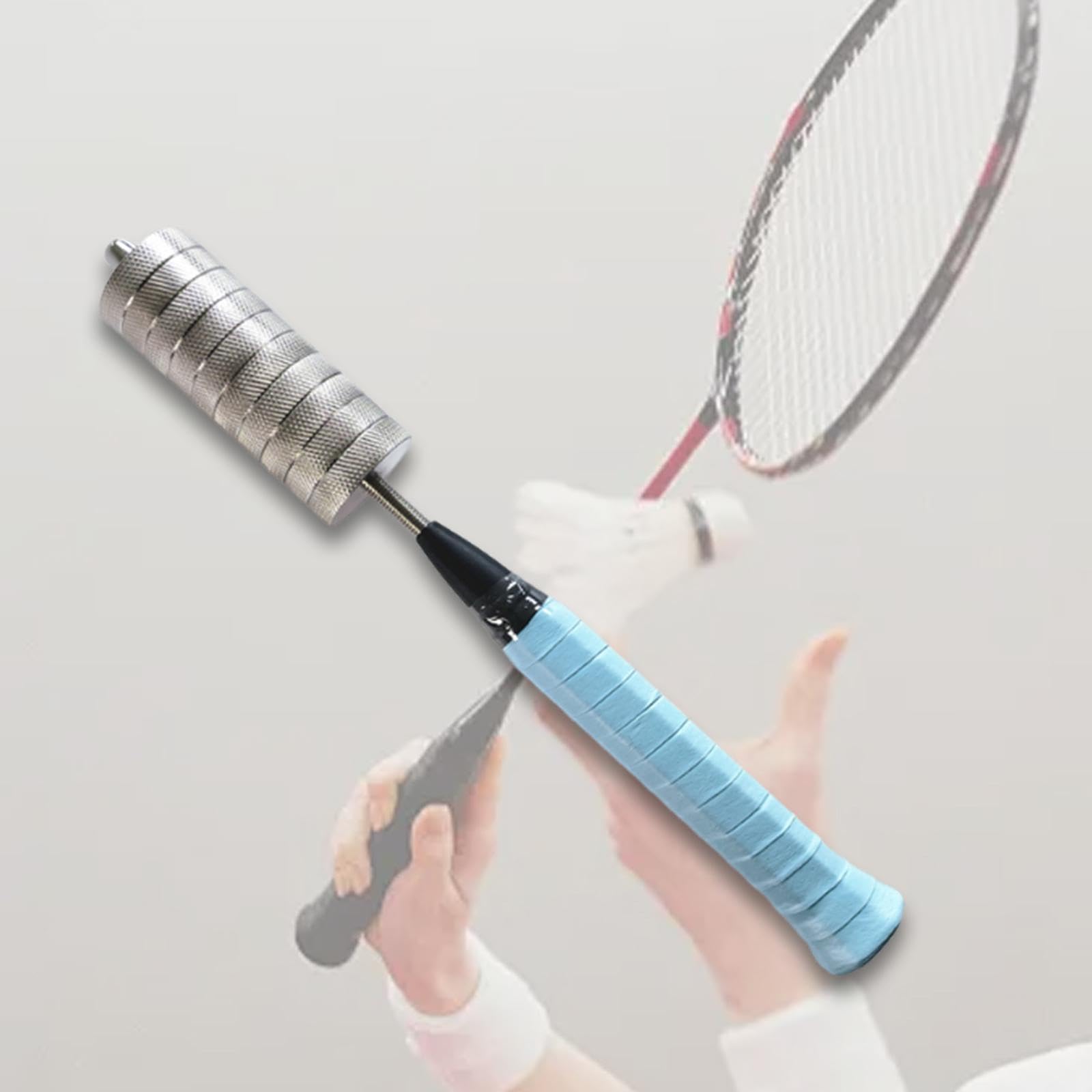 Oshhni Racchetta da Badminton, Bastone da Riscaldamento per Allenamento Swing, Precisione Migliorata, Strumento Ausiliario Leggero con Promemoria del Tempo