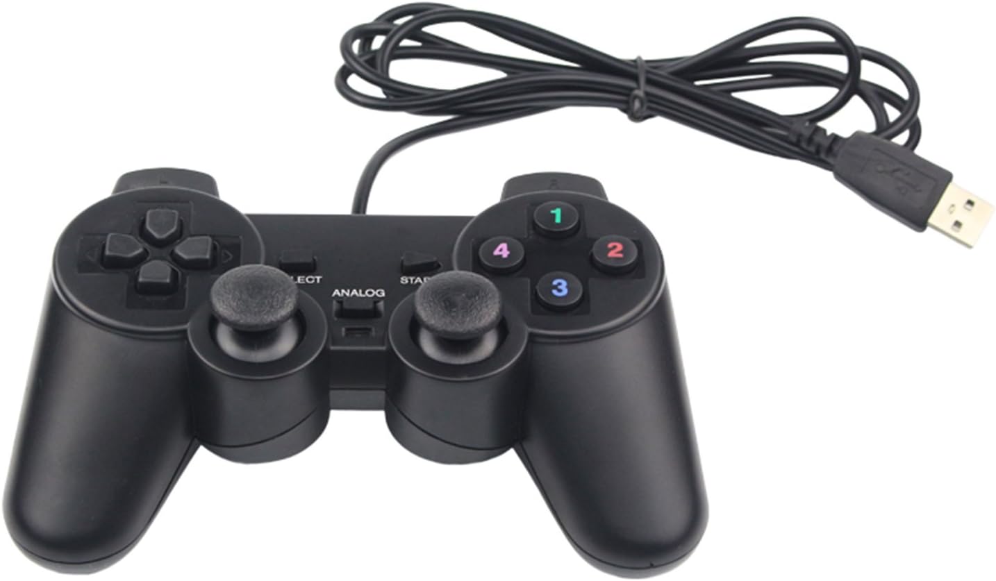 Guhui USB Wired Gamepad Game Controller Joystick Joypad for PC Raspberry pi 3 pi 2 a b … (black)