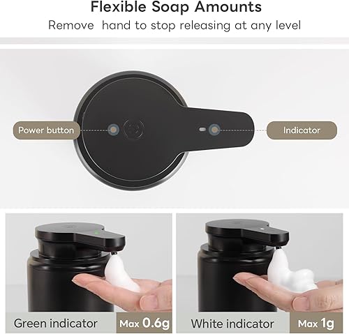 Miniatura 3 de Dispensador automático de jabón espumoso, dispensador de jabón de manos de espuma recargable sin contacto para baño, bomba de jabón para cocina,