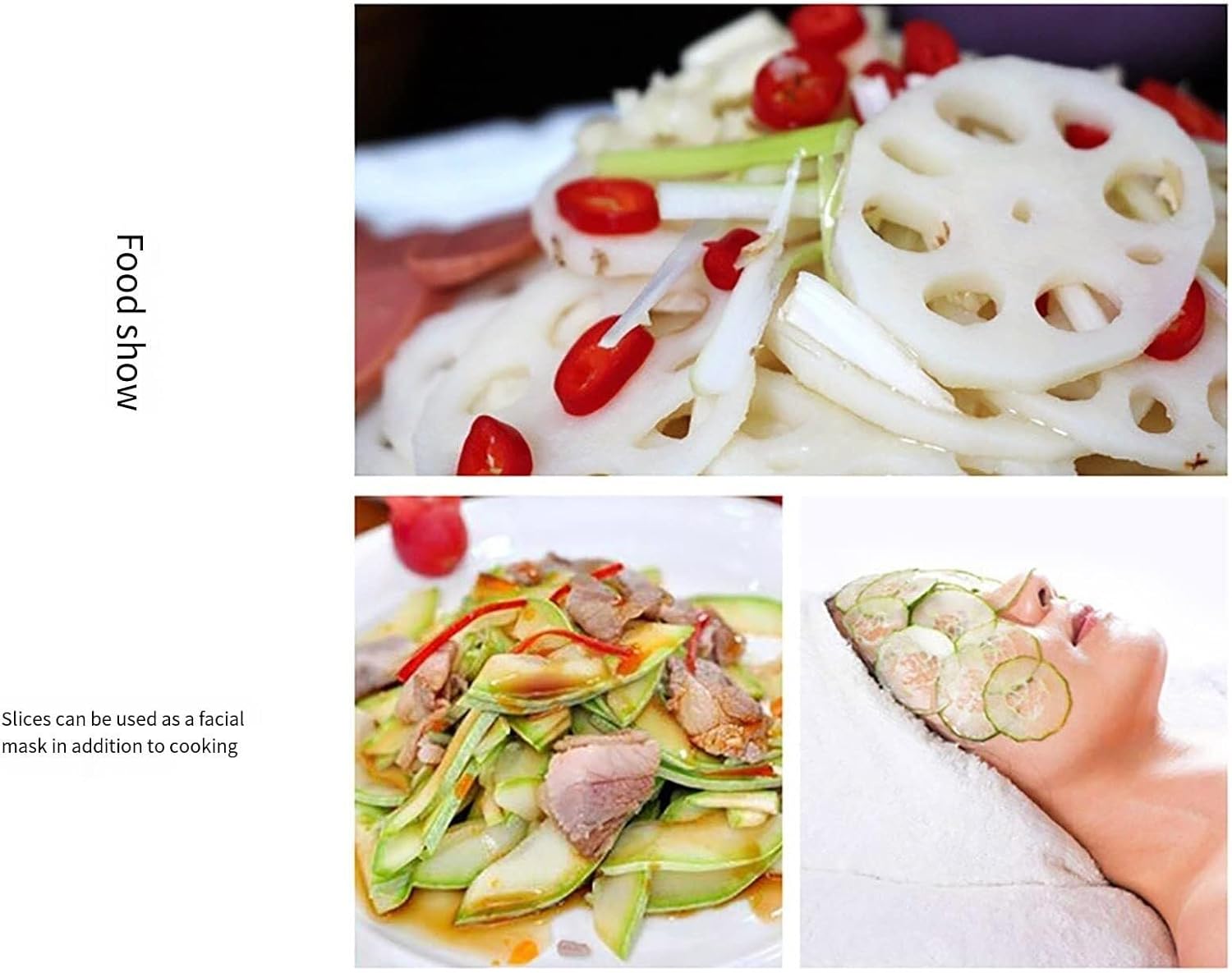 Vegetable Slicer, Mandoline Slicer,Julienne Dicer for Kitchen, Adjustable Vegetable Cutter with Container