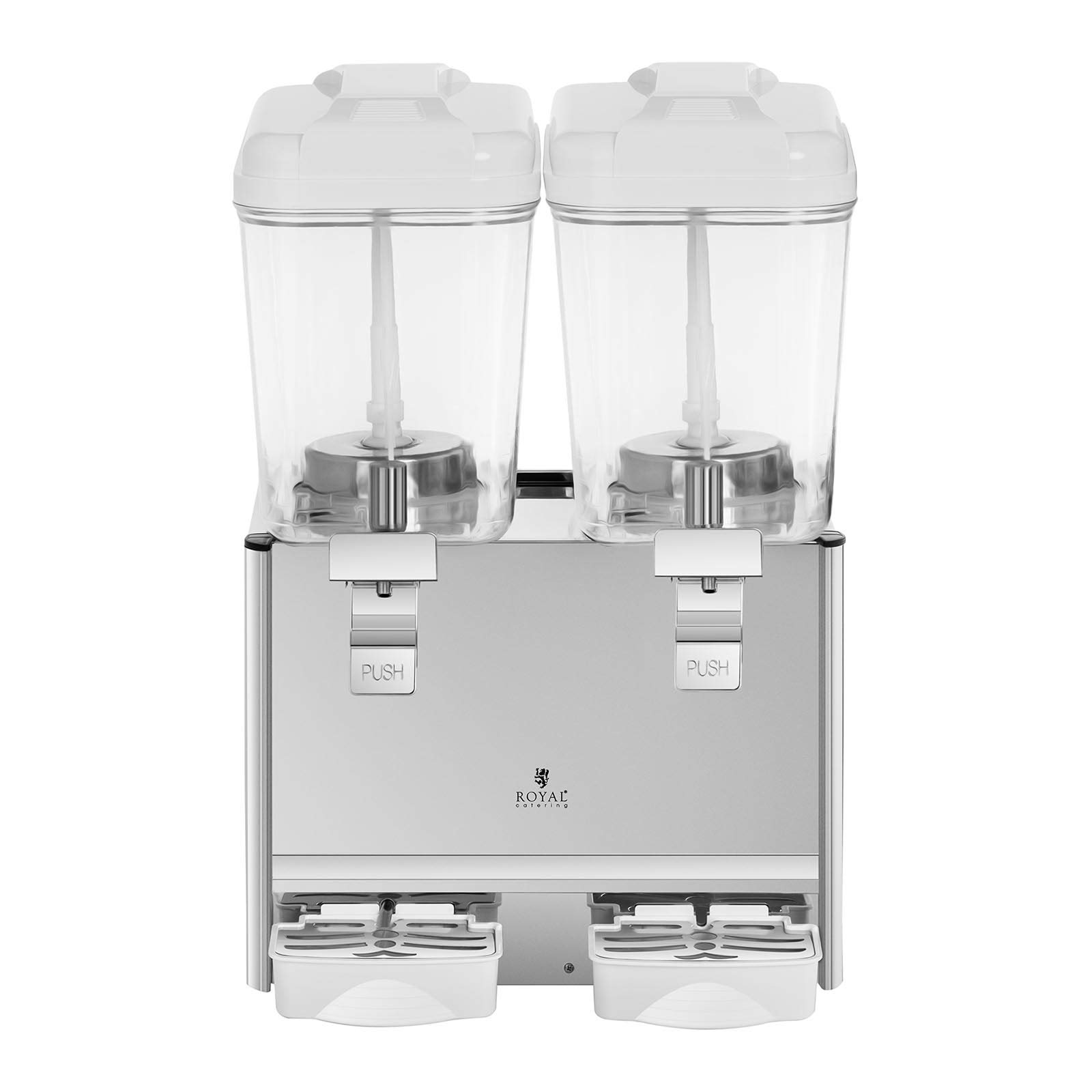 Royal Catering Dispensador De Bebidas Frías RCSD-36C (2 x 18 L, 280 W, 7-12 °C, Sin BPA, Ciclo de trabajo: 8-12h)