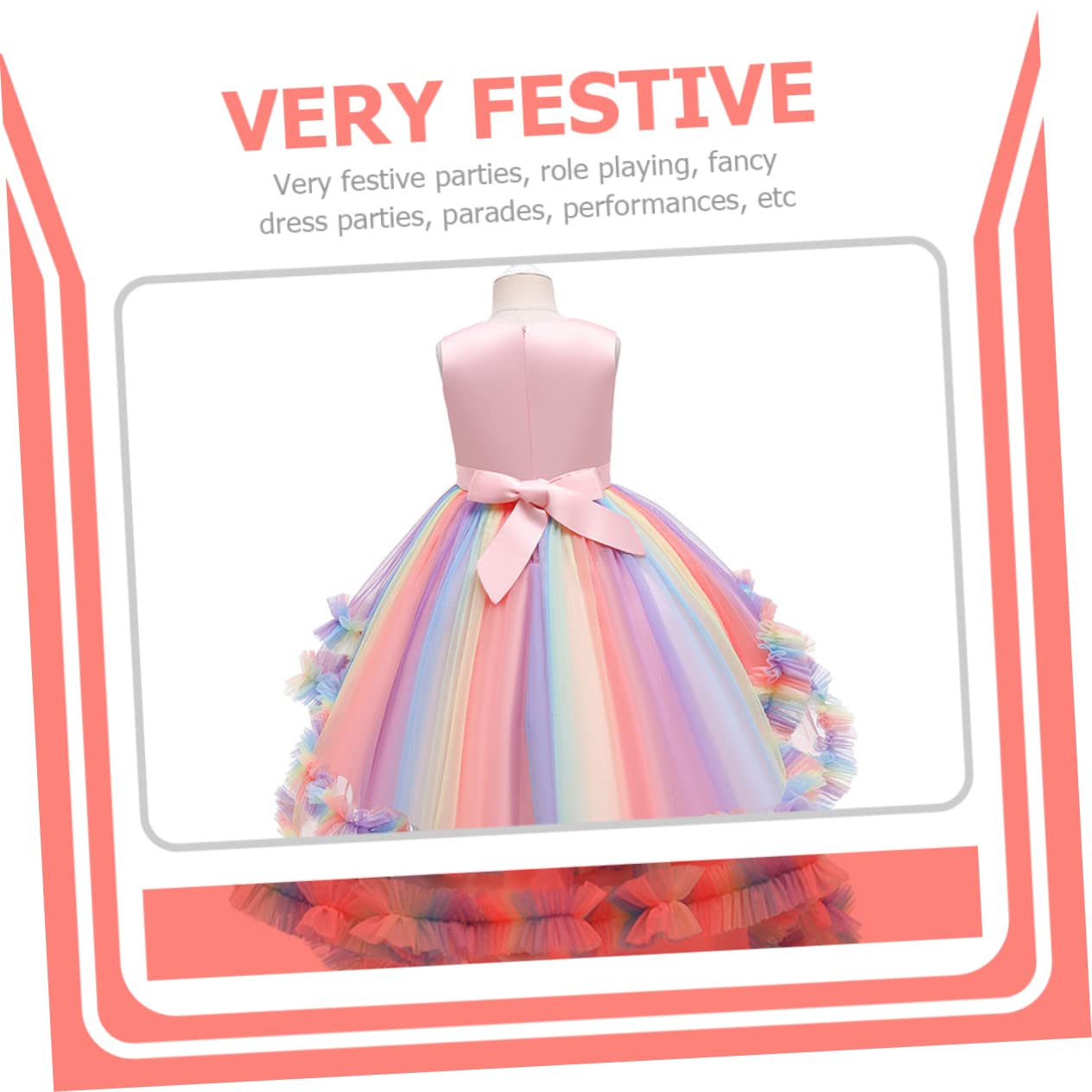 Garneck Vestito Gonna Tulle Rosa Costume per Feste Cosplay e Compleanni Gonna Tutu Traspirante e Leggera per Bambine