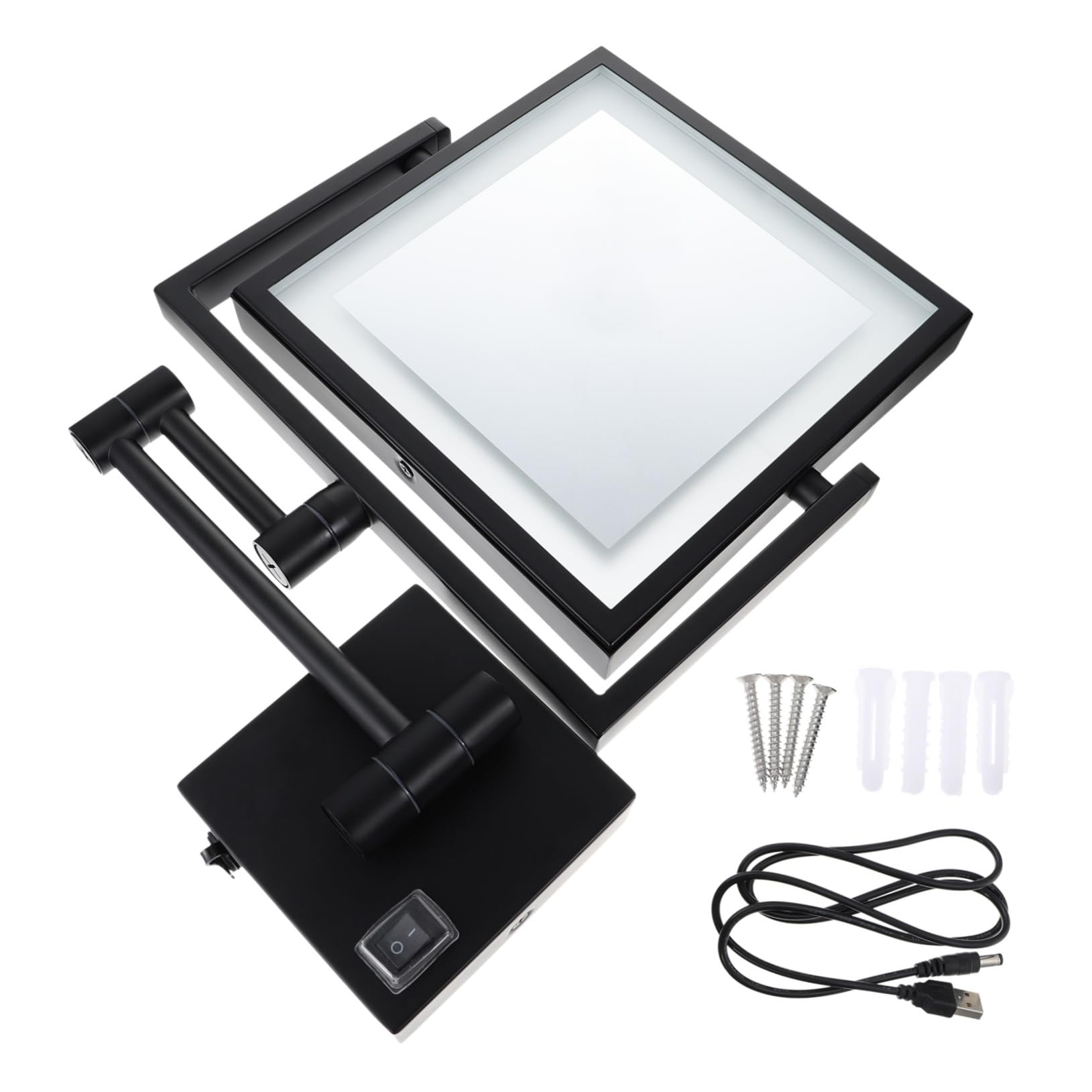 Miroir de maquillage mural LED Ipetboom miroir pliant salle de bain 130