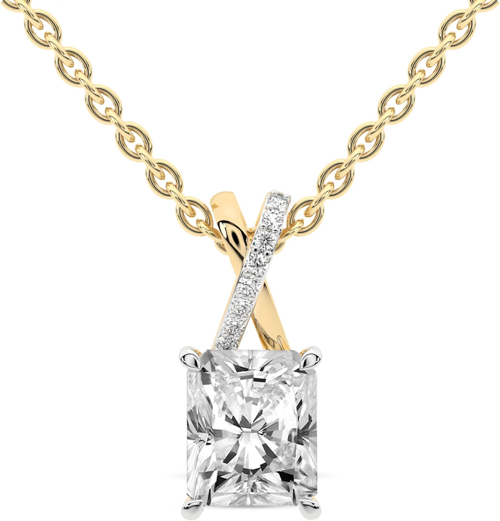 0.75 Carat - 6 Carat IGI Certified Lab Grown Diamond | Lou Slider Lab Diamond Necklace In 14K Or 18K White, Yellow Or Rose Gold | FG-VS1-VS2 Quality
