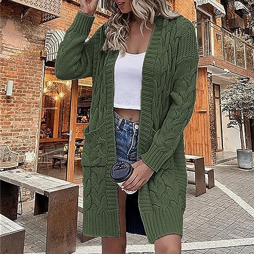 Pregnancy Sweaters for Women Women's Autumn And Winter New Casual Fashion Loose Long Sleeve Solid Sweater Coat Knit Cardigans Women - Afbeelding 4