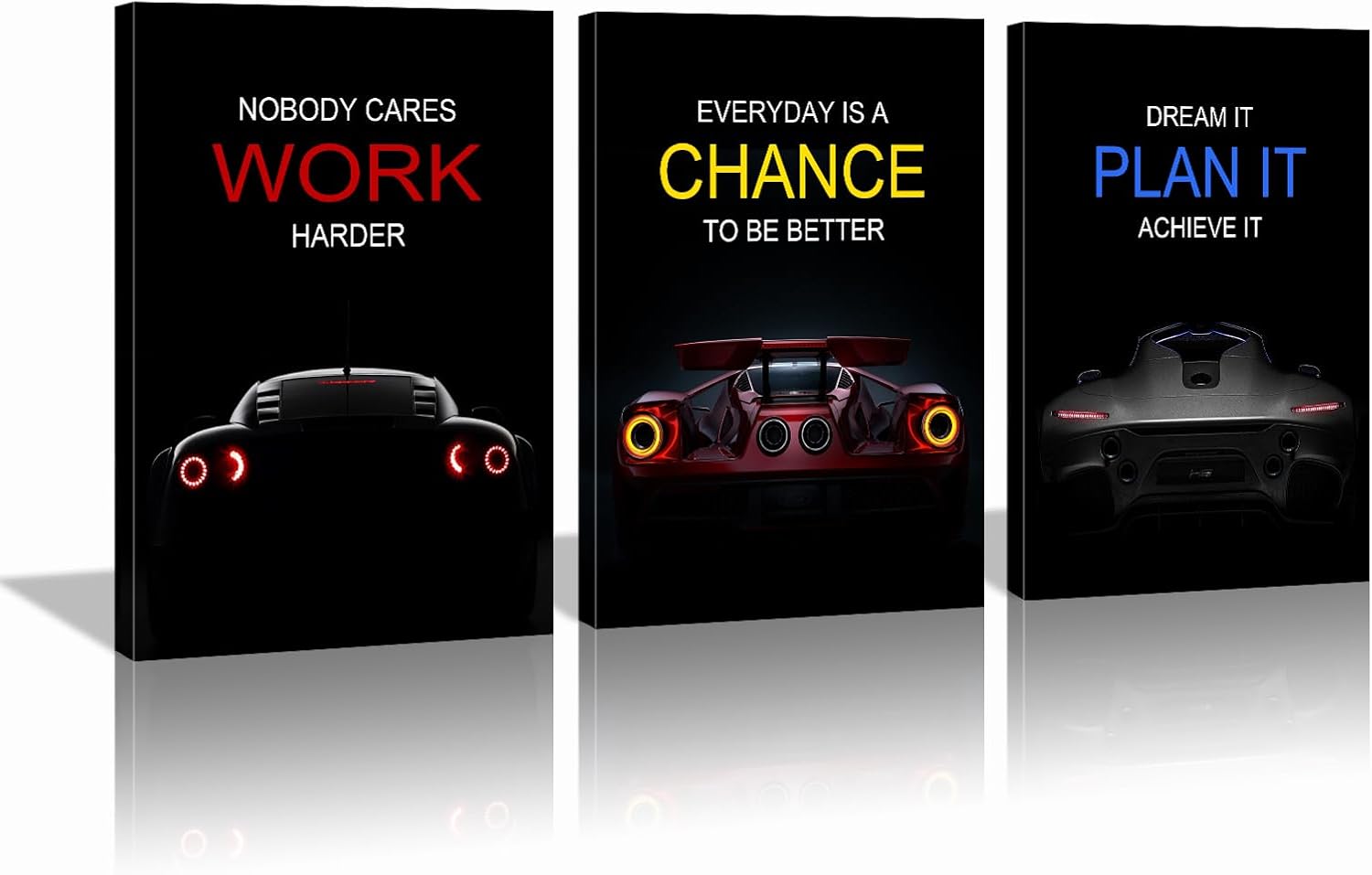 BWSPACE Motivational Wall Decor Inspirational Canvas Poster Entrepreneur Positive Quotes Office Wall Decor Motivational Quotes for Living Room Encouraging Canvas Posters For Bedroom