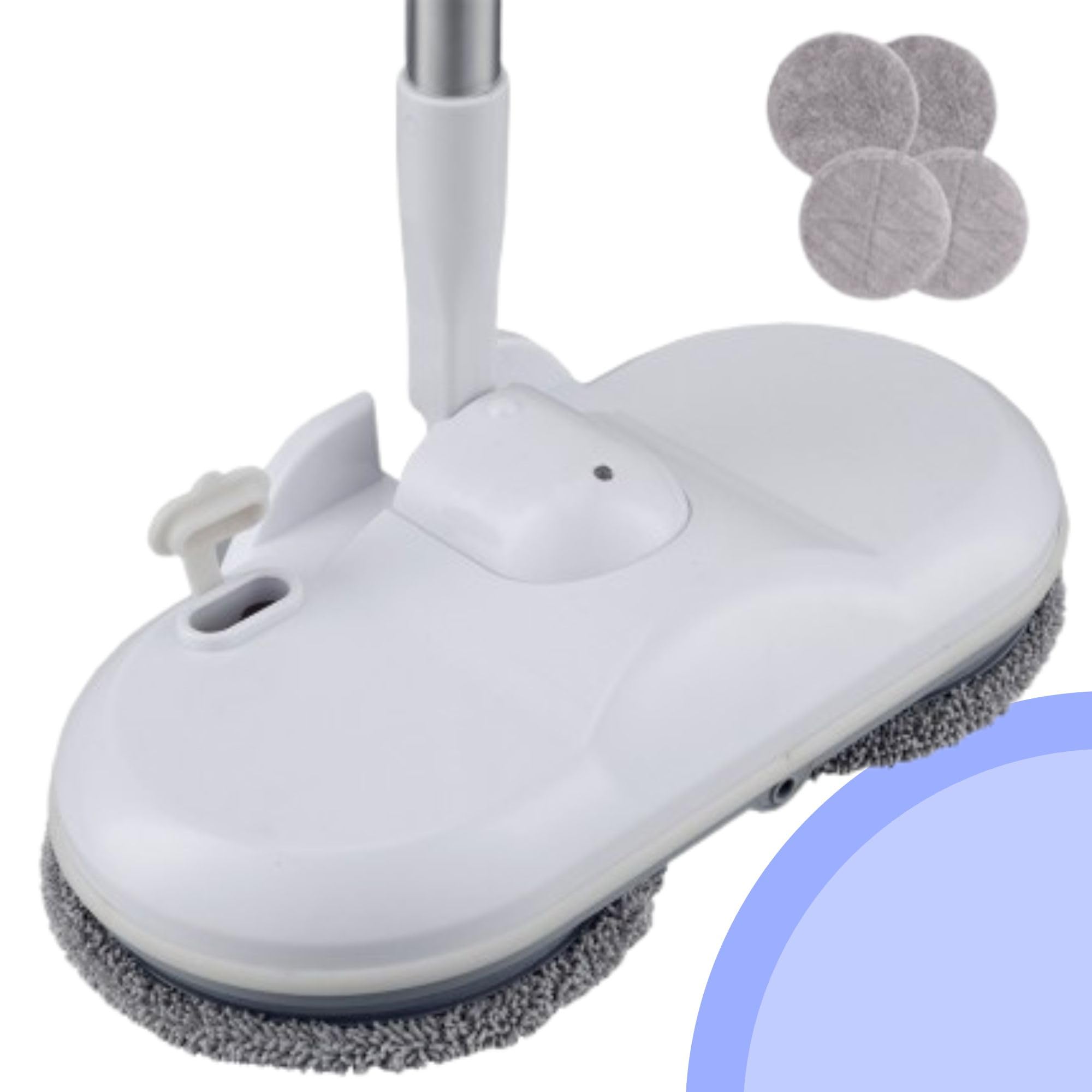 Spinner Mop Serpillère électrique rotative sans fil Autonomie 50 minutes Charge rapide Puissance 2 000 tr/min Convient pour tout type de sol 3 types de têtes