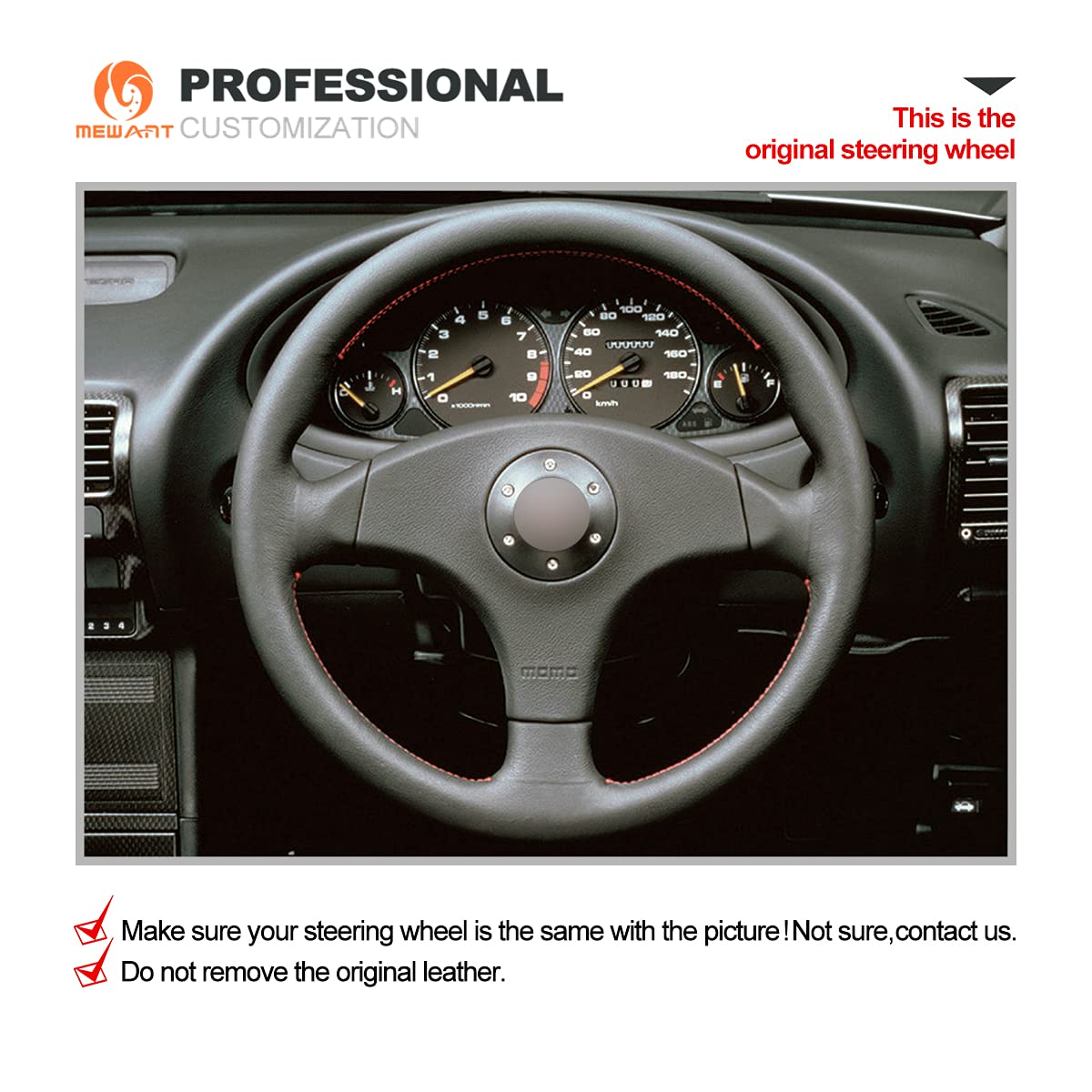 MEWANT Funda de volante de cuero genuino para Honda Integra tipo R 1994-2001 Volantes Accesorios