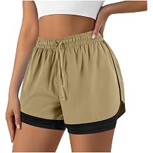 GOHRSHA Womens Running Shorts with Biker Liner Quick Dry Athletic Gym Shorts High Waisted Workout Yoga Pants with Pockets