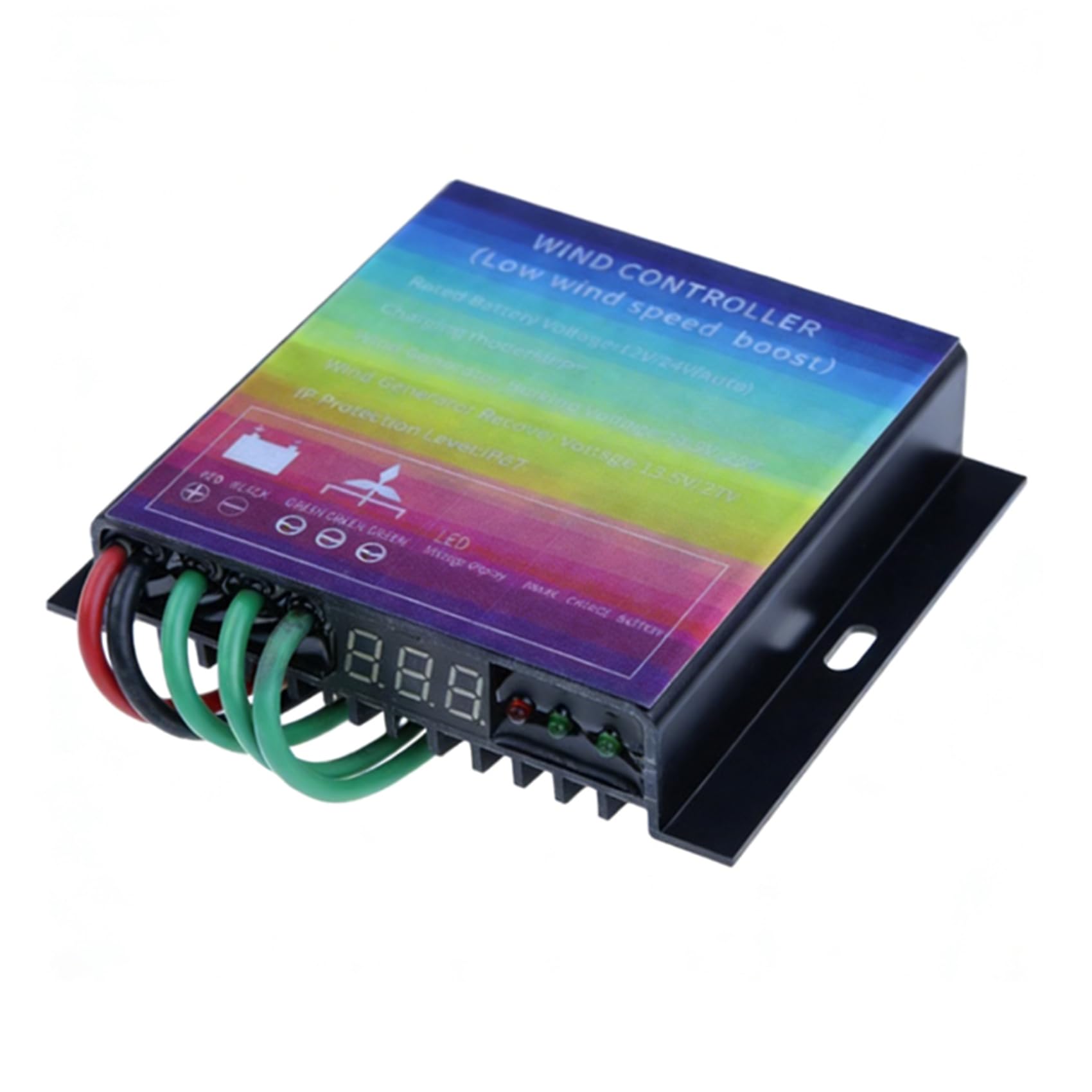 Regulador de Carga de Batería 8000W-12V 24V 48V 220V CC-CA Controlador Regulador Híbrido Eólico y Solar MPPT para Generadores de Turbinas Eólicas (Colores Arcoíris),220V