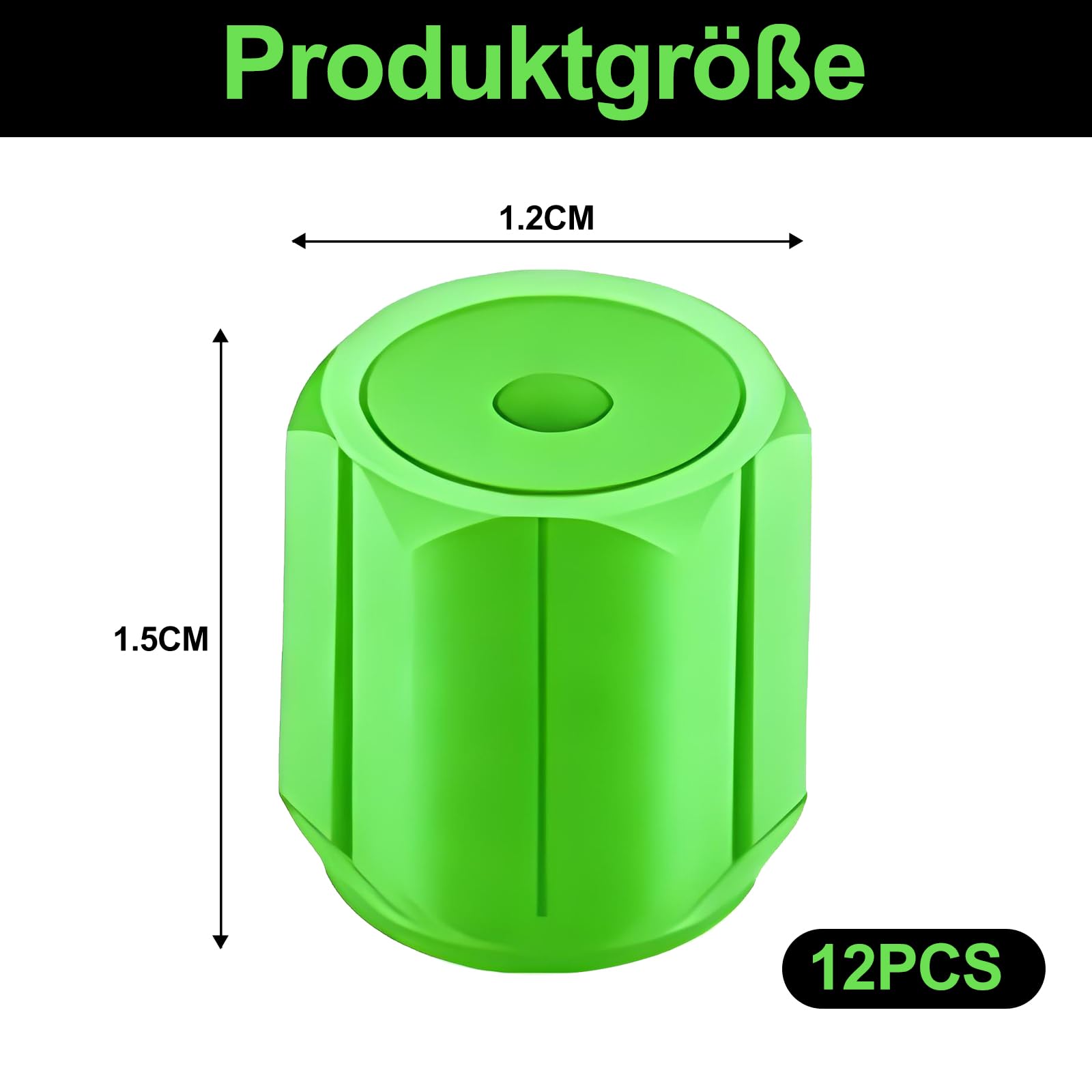 Oiieco 12 Stück Auto Leuchtende Ventilkappen Auto, Universelle Fluoreszierende Reifenventilkappen, Ventilschaftabdeckung Leuchtend für Auto SUV Fahrrad Motorrad (Grün) - 2