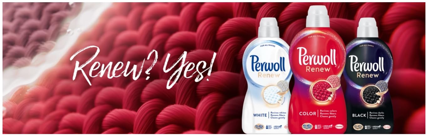 Perwoll Detergente líquido para ropa Renew Color & Fiber (color, 2.0 litros 40 cargas) ¿Nuevo? No, lavado con Perwoll