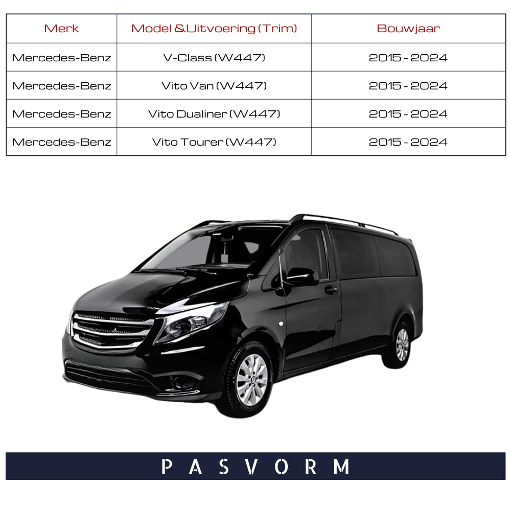 Spieg Außenspiegel Links für Mercedes Vito W447 2015-2025 manuell einklappbar, Genarbt schwarz, 5 PIN