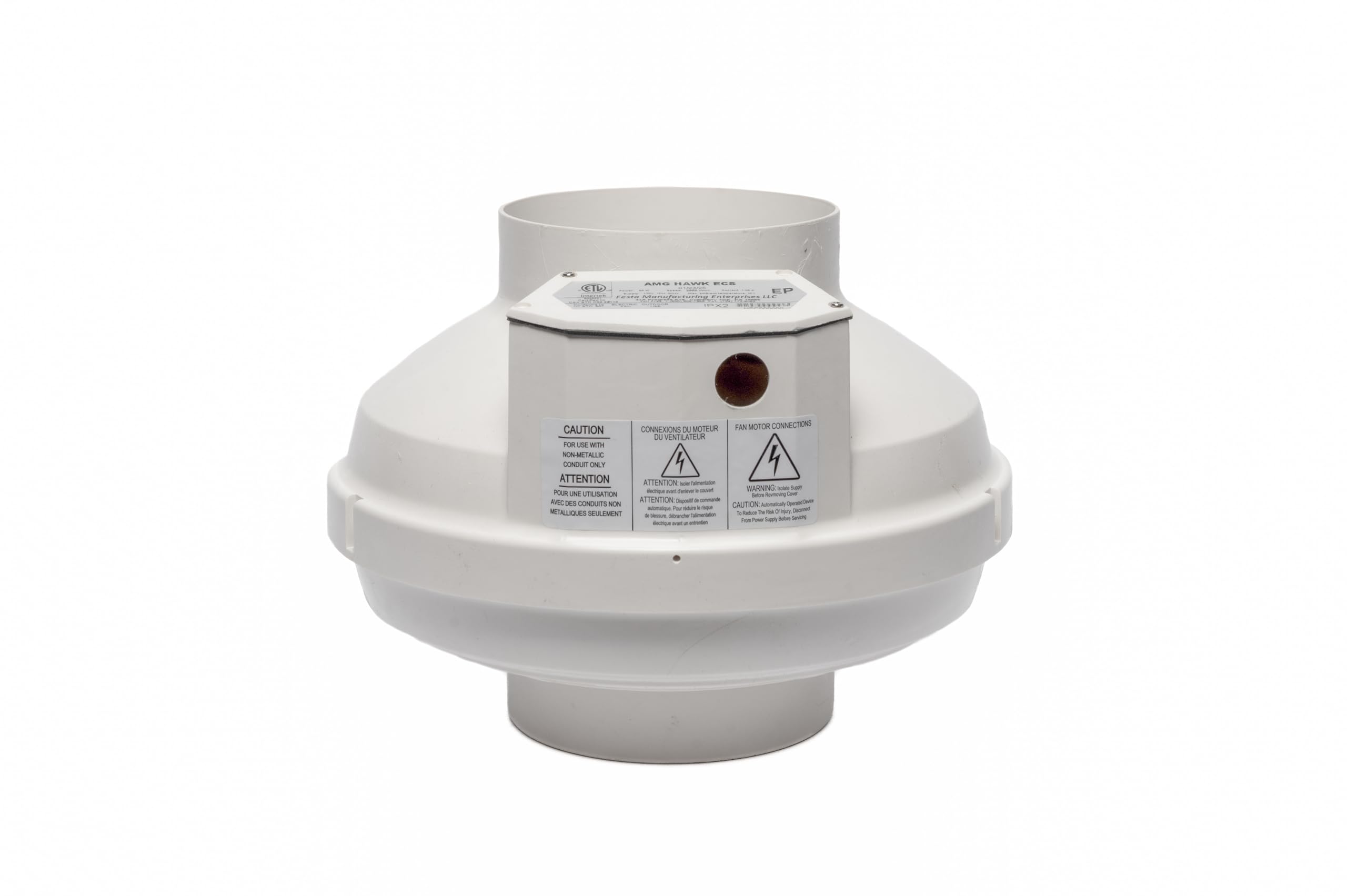 Ventilateur à radon Festa AMG Hawk ECS extracteur de gaine 15,2 cm