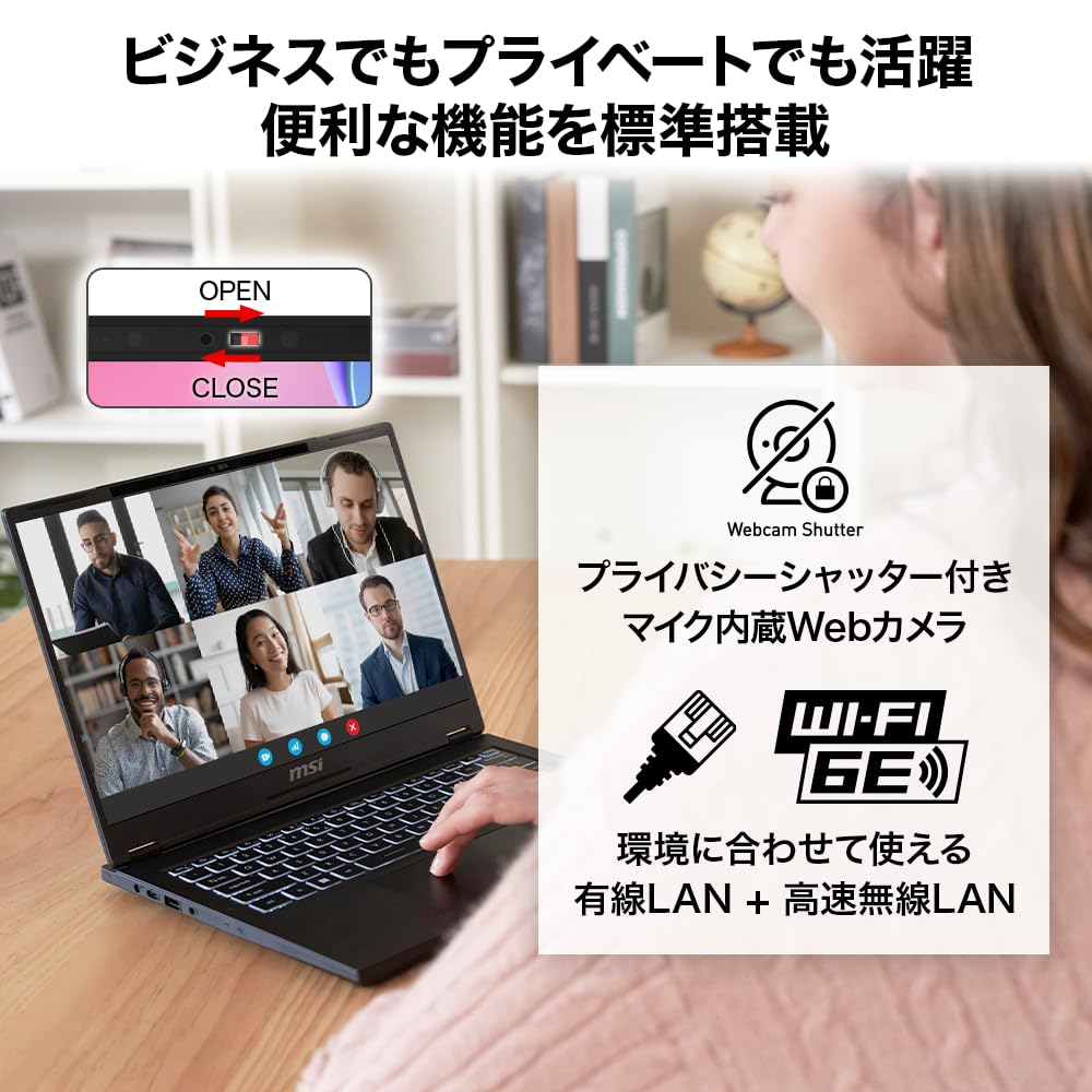 【インテル最新Core 9搭載 &ハイパワー・大画面・大容量】MSI ノートPC MSI Modern 15 H ビジネスノートPC Core 9 プロセッサー 270H搭載