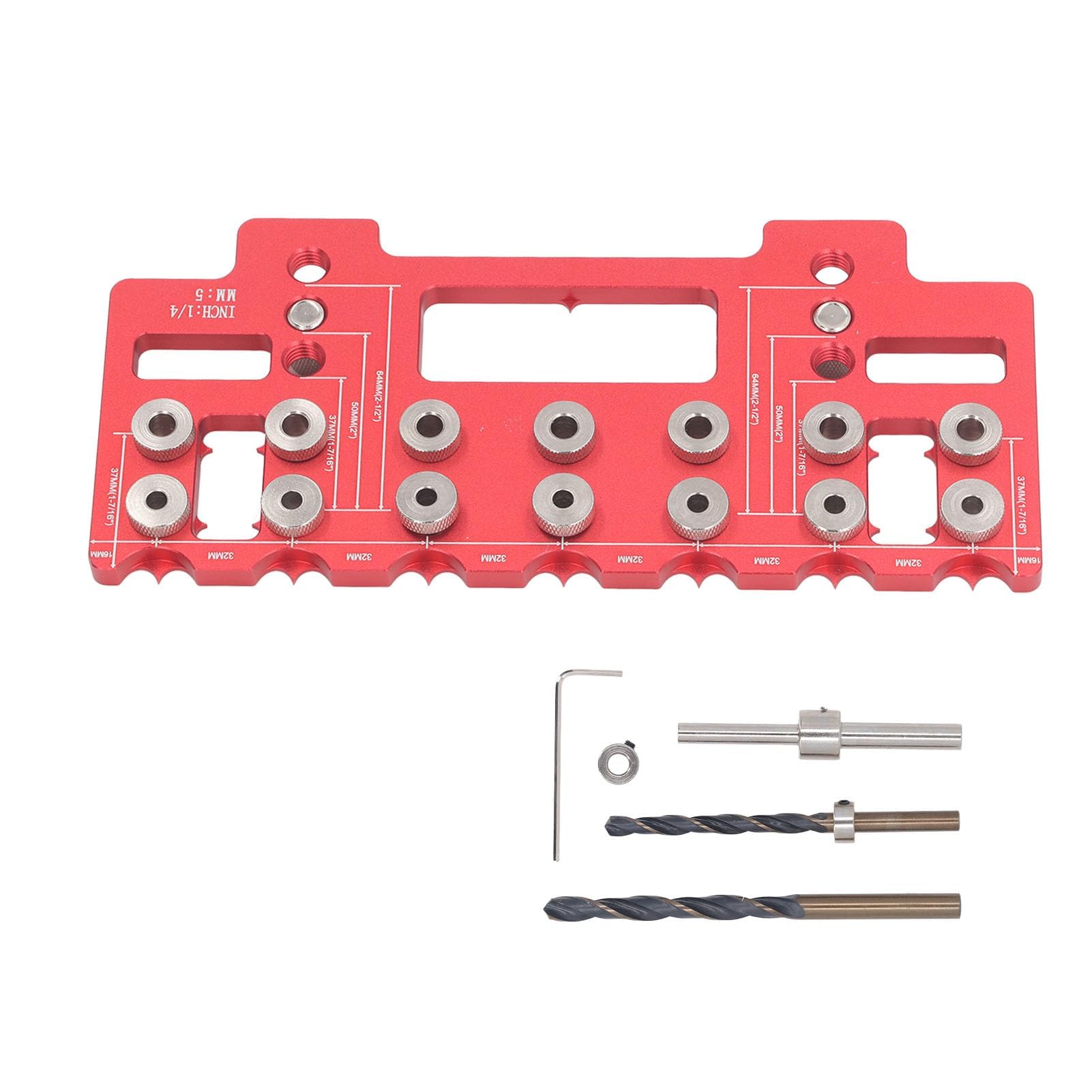 Ejoyous Gabarit de Perçage de Trou D'armoire Gabarit de Perçage D'armoire de pour Armoires avec Trous de 5 Mm à 6,35 Mm et Espacement des Trous de 32 pour