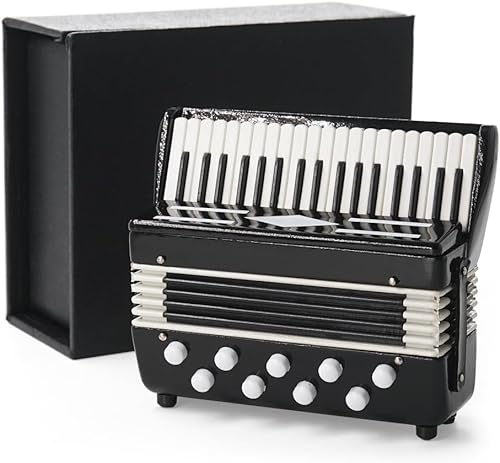 Odoria 16 miniatura acordeón casa de muñecas instrumentos musicales accesorios