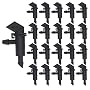 100 Pack 1 GPH Flag Irrigation Dripper Emitter 4L/H Garden Irrigation Drip Emitters Irrigation Emitter Flag Dripper Drip Irrigation Connect 4mm/7mm Hose for Home Garden Trees Herbs (Black)