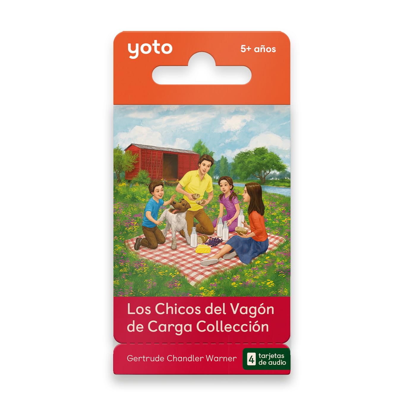 Yoto Colección Los Chicos del Vagón de Carga – 4 Tarjetas Audio en español. Cuentos para niños sin Pantallas, Ideales para Jugar, Dormir o Viajar. Compatible con Reproductor Yoto Player. Edad 7+.