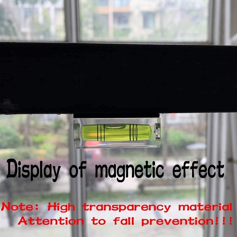 High Precision Mini Level Bubble Small Horizontal Bubble Three Line Horizontal Pearl Level Magnetometer 2PCS (With magnet)