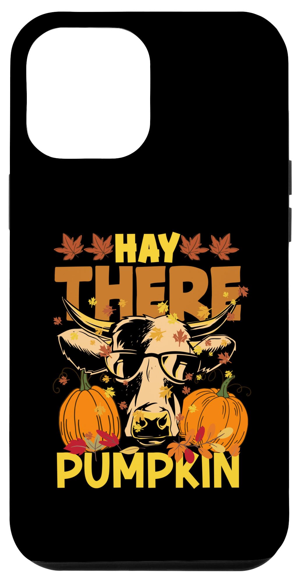 iPhone 15 Pro Max Hay There Pumkin Highland Cow Fall Autumn Thanksgiving Case