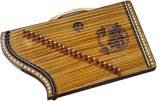 Guzheng, 60x35 cm, 21 Strings, Portable Mini Guzheng Exerciser with Backpack/Full Accessories, Suitable for Beginner/Professional Guzheng