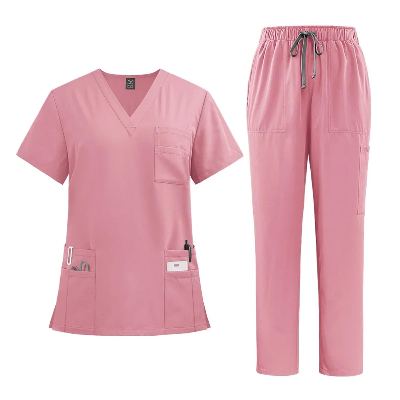 Chirurgische Uniformen for Frauen, Krankenpflege, Enfermeria-Sets, Oberteile + Hosen, medizinische Uniformen, OP-Bekleidung, klinische Schönheitssalon-Krankenhausanzüge Für Krankenhäuser
