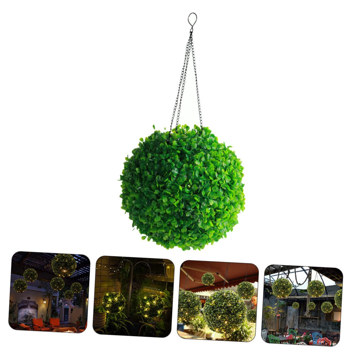 Cabilock 8 PièCes Cadres De Boule Topiaire en Plastique Vert 11.81X5.91X5.91 Pouces Support De Fleur SphèRe Artificielle pour DéCoration Jardin FêTe Parc