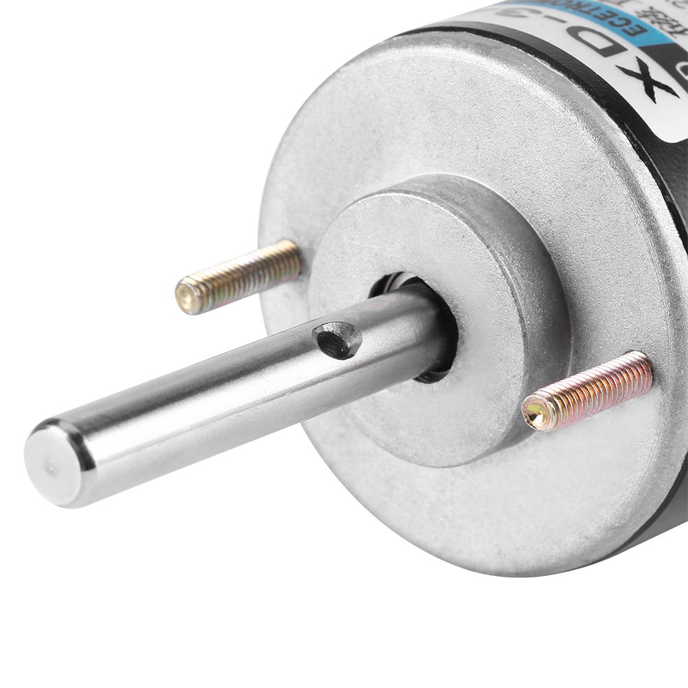 Permanent Magnet DC Gear Motor, High Speed Reversible 30W Electric Motor with Ball Bearings for DIY Generator Projects and Small Machinery 12V 24V 3000RPM 6000RPM