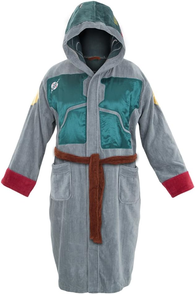 Star Wars Boba Fett Cotton Hooded Adult Robe One Size Green at Amazon