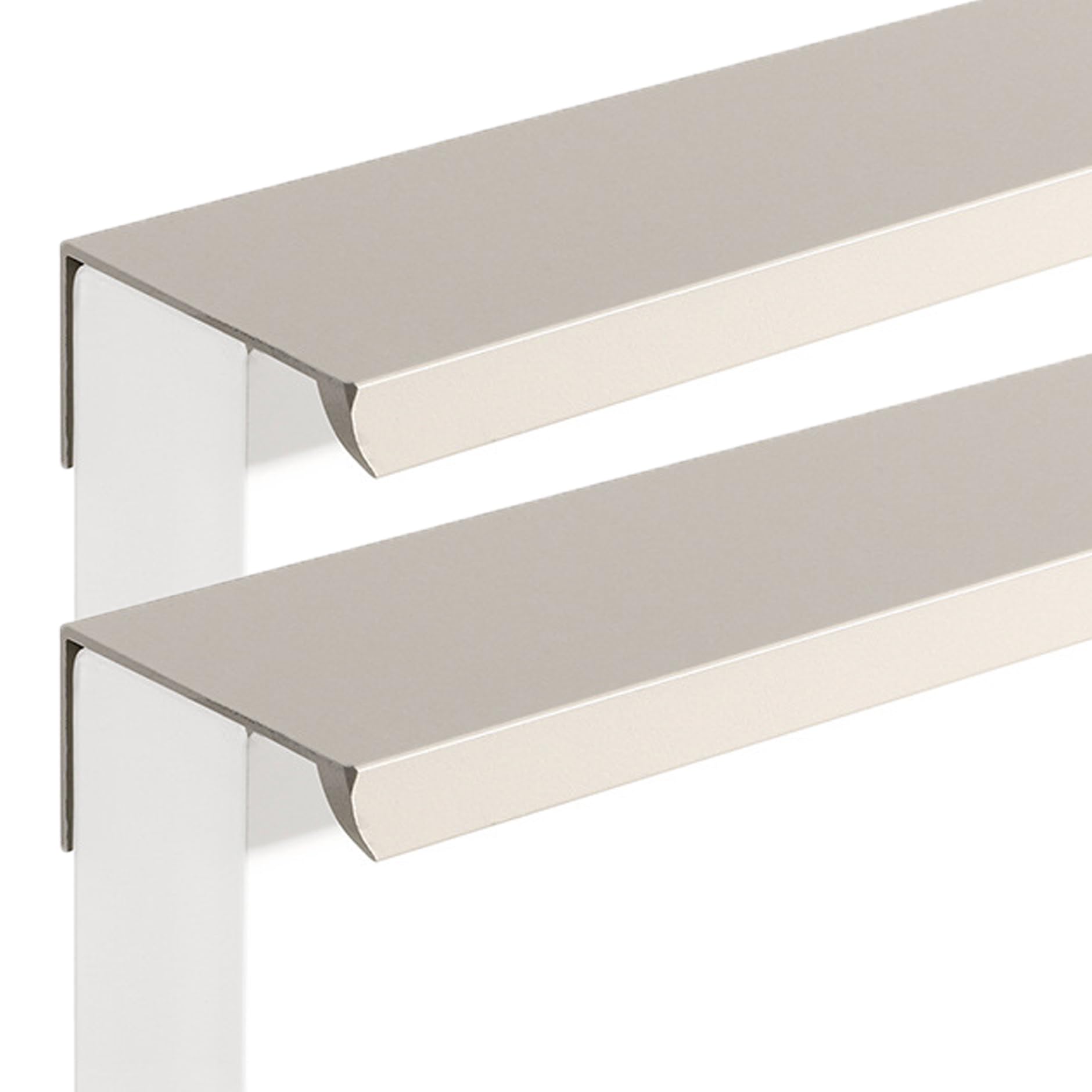 Jialuo0318 Light Grey Furniture Pull Aluminium Alloy Invisible Handles Concealed Pull Kitchen Cupboard Handles Sliding Finger Edge Pull Door Knob Cabinet Handle Drawer Handles 2 Piece (,Length 150Mm)