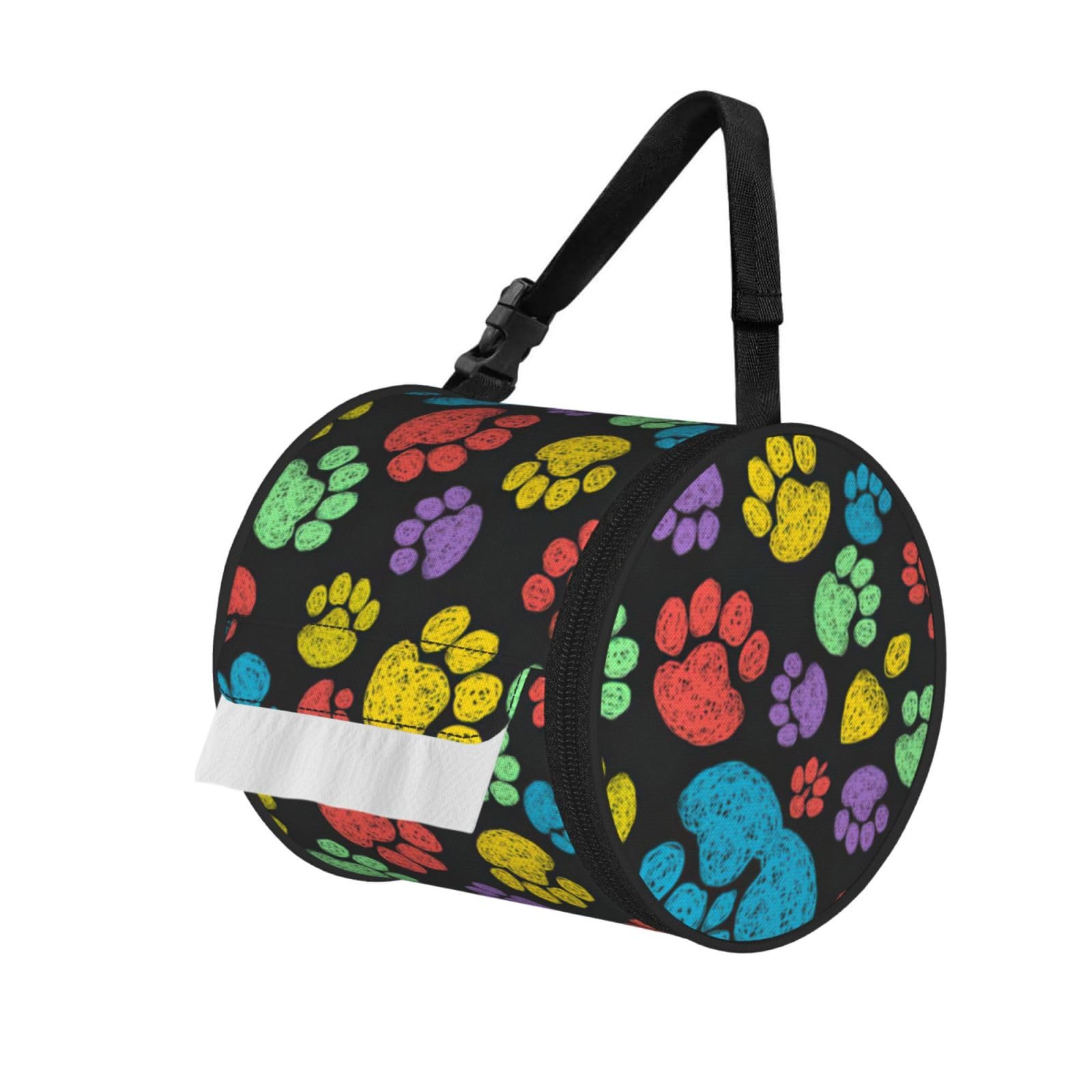 Dog Paw Print Print Fashion Tissues Organizer Box, Hanging Tissue Holder For Purse Coins For Car Office Daily Outing