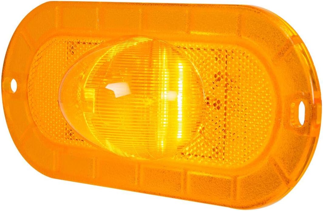 GG Grand General 79998 Oval Amber/Amber Side Marker Turn 9 LED Light with Reflex Lens