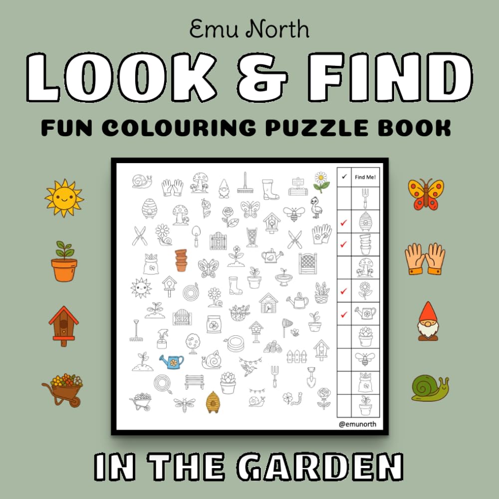Look and Find: In the Garden - Fun Colouring Puzzle Book [UK]