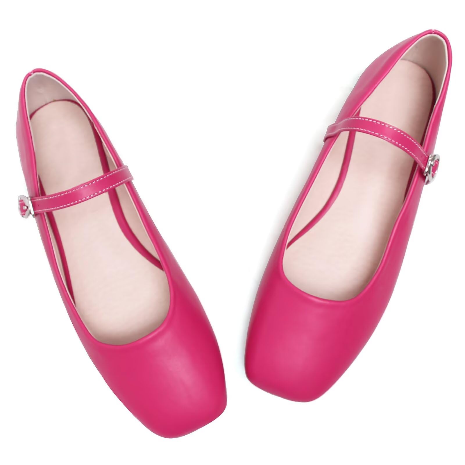 LUXINYU Women's Slip on Flats,Classy Round Toe Solid Classic Mary Jane Ballet Dance Shoes Soft Comfortable PU Flat Shoes