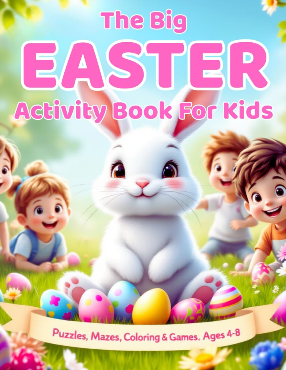 The Big Easter Activity Book for Kids: Fun Puzzles, Mazes, Coloring Pages & Games for Ages 4–8