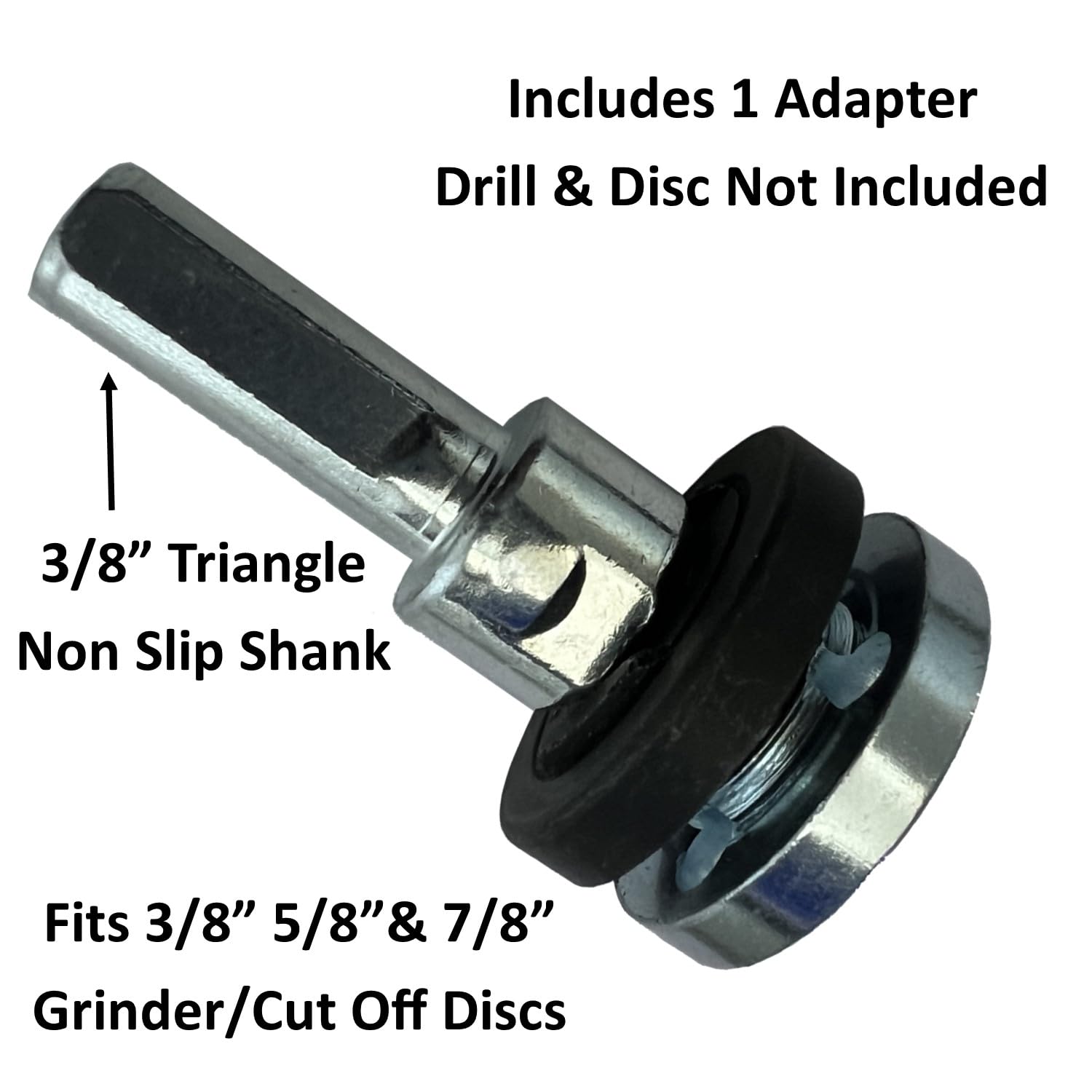 Keyfit Tools U.S.A. Drill Adapter Attachment for 3/8" 5/8" & 7/8" Arbor Grinder Discs & Abrasive Cut Off Wheels Precisely Converts Your Angle Grinding Disc for Drill Power Fits Standard Size Holes — Amazon image 2