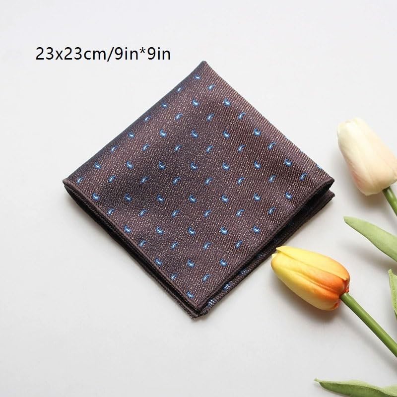 Men's Polyester Silk Pocket Square Business Suit British Retro Handkerchief