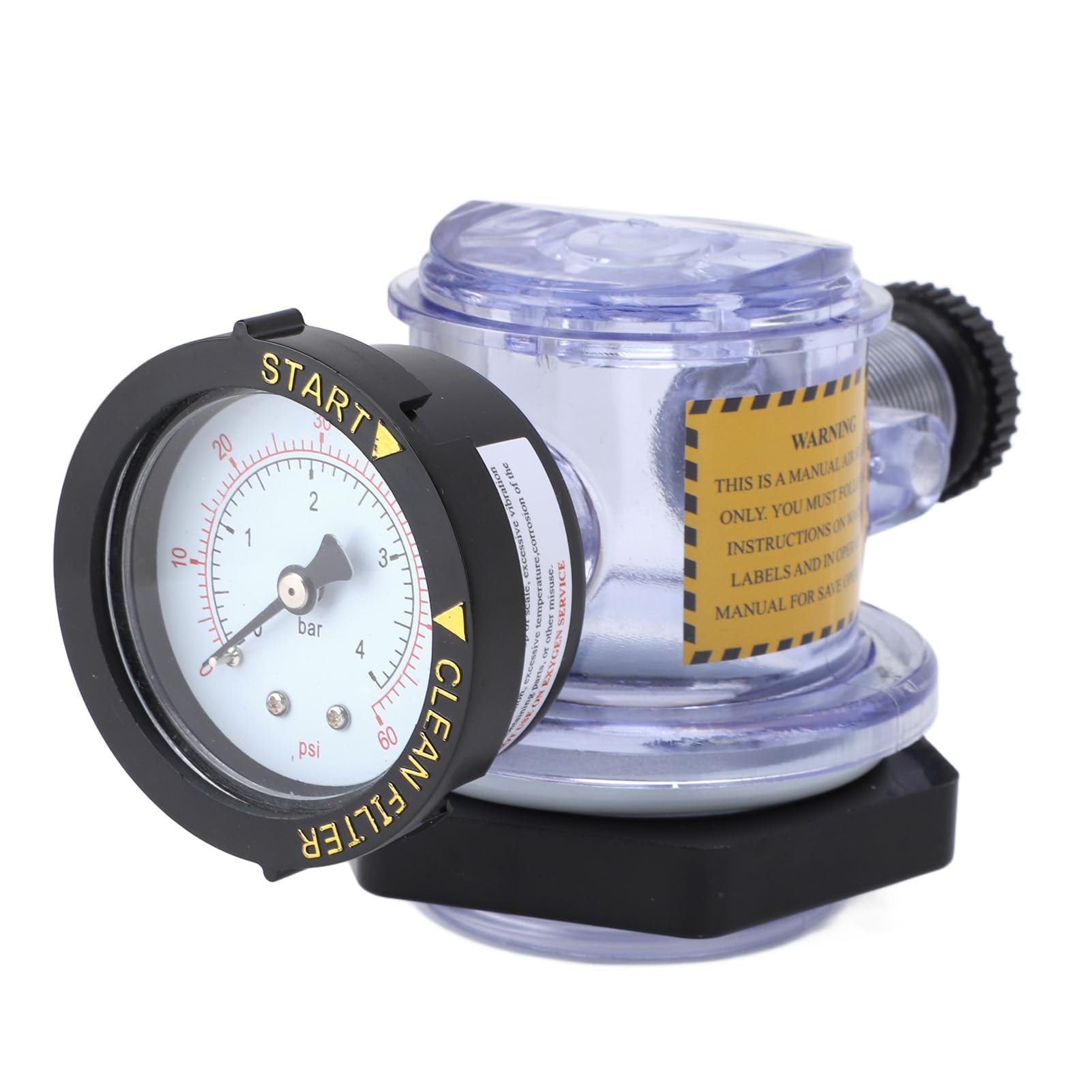 Valvola di sfiato manuale ad alto flusso, struttura in plastica di alta qualità, filettatura esterna da 60 mm, design durevole per uso