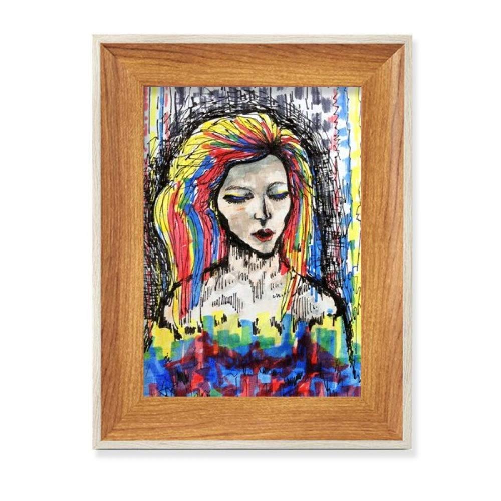 Tableau art peinture pour bureau avec cadre en bois chic