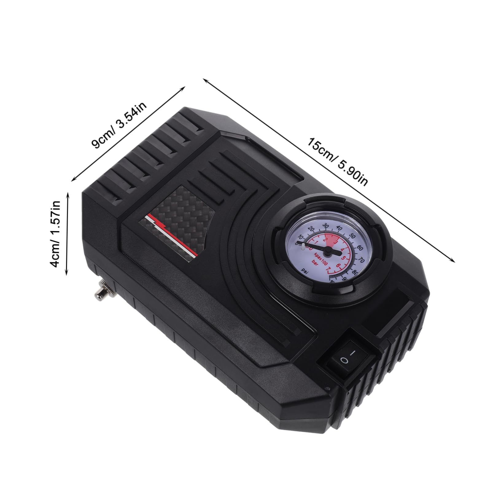 Compresor de Aire Portátil Eléctrico para Coche, Inflador de Neumáticos Material Abs y Metal, Resistente al Envejecimiento, Adecuado para Uso en Vehículos