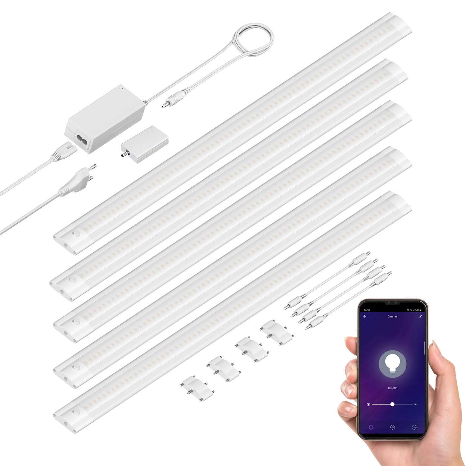 SIRIS Smart LED Unterbauleuchte 50cm - WLAN Fähig Mit Alexa Kompatibilität