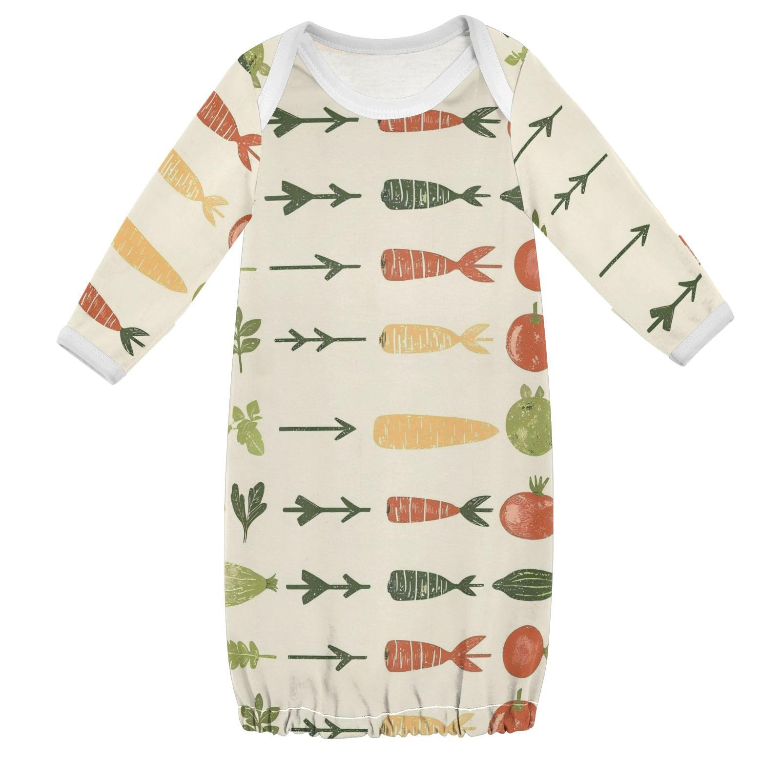 vvfelixl Baby Sleeper Gown for Newborn Boy Girls Cute Vegetables Infant Nightgown for 0-3 Months Multicolor