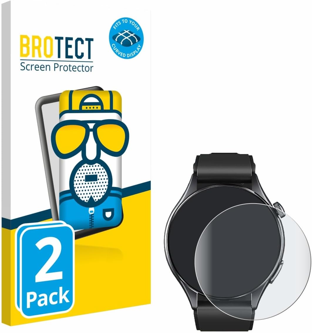 brotect 3D Curved Screen Protector Matte Compatible with Marsyu Smartwatch 1.56" (2 Pack) - Full Screen Coverage